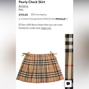 Burberry Pearly Check Skirt